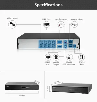 SANNCE 8CH 1080P DVR Lite Sistem CCTV 4/8pcs FD 2.0 MP Camere de supraveghere cu IR de Exterior IP66 Supraveghere Video Kit de Detectare a Mișcării