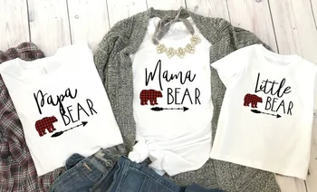 Gotic Topuri MAMA/Little Bear - Funny T-shirt Potrivite Cadouri de Familie Estetice Haine
