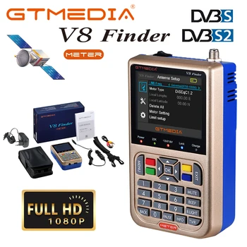 GTMEDIA V8 Finder DVB-S2/S2X prin Satelit Finder Satfinder H. 265 DVB S2 Satelit Finder Metru Detector Full 1080P ALS Sat Finder