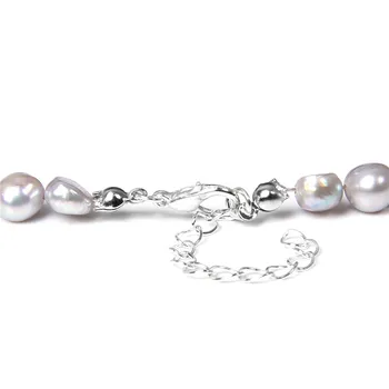 3pcs Cartofi Rotund Perle Margele Brățară Cercei Colier Gri Perla Naturala Seturi de Bijuterii Pentru Femeile rochii de Mireasa Felmale Cadouri
