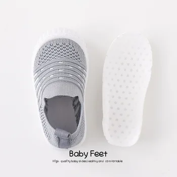 Toamna New Baby Toddler Pantofi Baieti Fund Moale Plasă Brehtable Pantofi Copii Tricotate Fund Moale Pantofi De Interior