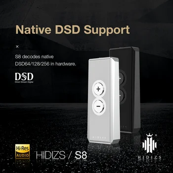 Hidizs S8 CS43131 USB portabil DAC TIP C la 3,5 MM Căști HiFi Decodare Amplificator pentru Telefon Android, PC, MAC