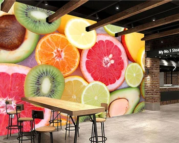 Papel de parede de Fructe Citrice, Kiwi, Lămâi Alimente foto tapet,canapea camera de zi TV de perete bucatarie restaurant hârtie de perete decor acasă