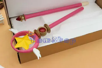 Anime Cardcaptor Sakura SAKURA KINOMOTO 85cm Forma de Stea Baghetă Magică Stick de Înaltă Calitate Cosplay elemente de Recuzită de Armă Transport Gratuit