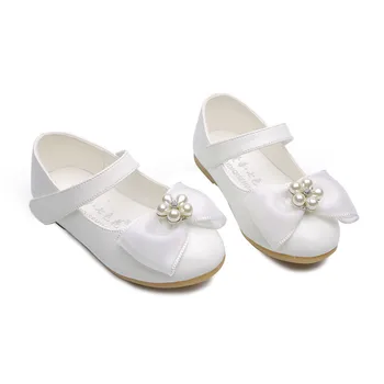 Nou pentru Copii Fete Pantofi de Piele de Fete de Flori Copii Printesa Pantofi Cocktail Pantofi Pentru Fete pentru Copii Rochie de Mireasa Pantofi Alb rosu