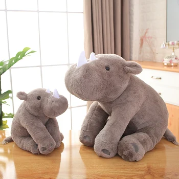 60CM/60CM vacă Drăguț jucărie de pluș rinocer animal papusa copii de dormit confort jucarie cadou