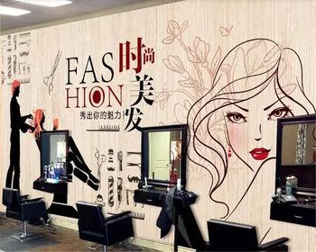 Beibehang hârtie de perete 3d salon de coafură sexy frumusete frizerie unul dintre un fel tapet de fundal papier peint murale 3d fotografie tapet