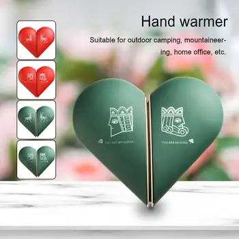 Electric Mână mai Cald în formă de Inimă Incalzitor Portabil USB Power Bank de Buzunar Mini Handwarmer Mână de Iarna Încălzirea Cadou de Ziua Îndrăgostiților