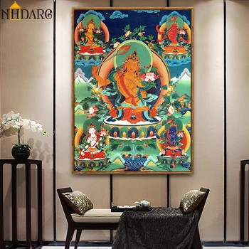 Thangka Cinci Manjusri Buddha Pictura Tibetan India Religie Chineză De Imprimare Panza De Pictura Arta Poster De Perete Poza Decor Acasă