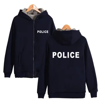 Poliția Îmbrăcăminte de iarnă se ingroase Sacou haina de POLIȚIE de imprimare de moda hanorace jachete femei/barbati casual hoodie fleece hanorac