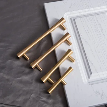 Mobilier Din Alamă Se Ocupă De Aur Nordic Solid Butoane De Cabinet Dulap Dulap Dulap Ușă Trage