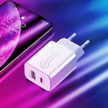 USB C PD Quick Charge 3.0 USB Încărcător USB-C de Tip C, Încărcător de Telefon Mobil Pentru iPhone 12 Pro XR Xiaomi Samsung Încărcare Rapidă UE NE