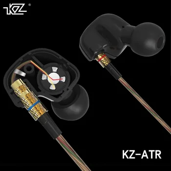 Original KZ ATR Polul Ton de 3,5 mm În ureche Căști Dual Driver Bass Metal High End Stereo Căști Căști HIFI