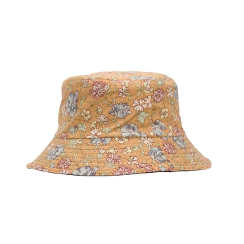 Mici de imprimare florale pălărie pescar Japonez hip-hop tendință de flori față-verso bazinul pălărie de soare, pălărie de soare, pălărie de soare, pălărie de călătorie pălărie