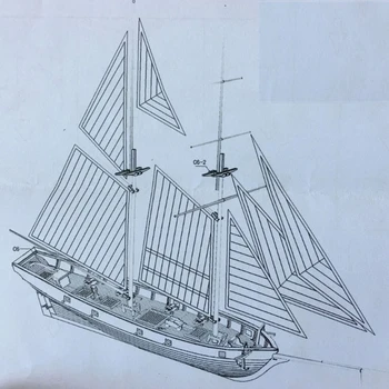 1:100 DIY din Lemn de Asamblare Corabie Model 3D Designer Clasic Barca de Navigatie Tăiere cu Laser Procesul de Jucarii Cadouri pentru Adult
