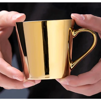 Oglinda Cani De Cafea Reflexie A Crescut Cești De Ceai Și Farfurioare Lingura Stil European Coffeeware