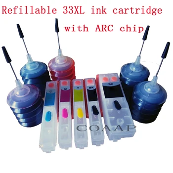 T3351 T3367 33XL kit de Reumplere cartuș de cerneală pentru Expression Premium XP 540 530 630 640 900 830 645 635 Printer + 150ml cerneala Dye