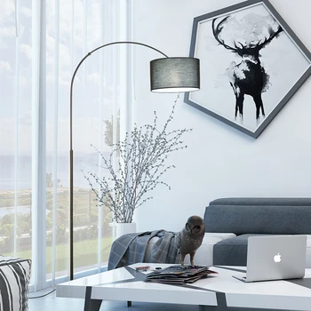 Nordic lampa de podea dormitor living modern, creativ, minimalist CONDUS noptiera brațul lung pescuit studiu negru lampa de podea