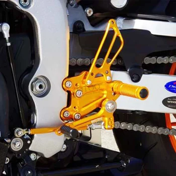 Completă CNC Aluminiu Motocicleta suport pentru picioare Reglabil footpeg pedala Rearsets Spate Seturi de Picioare Pentru KAWASAKI ZX6R ZX-6R 1999-2002