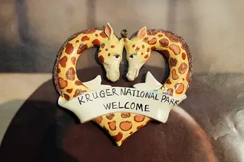 Parcul Național Kruger, Africa de Sud de Călătorie Turistică de Suveniruri 3D Rășină Girafa Magnet de Frigider