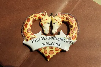 Parcul Național Kruger, Africa de Sud de Călătorie Turistică de Suveniruri 3D Rășină Girafa Magnet de Frigider