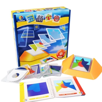 100 De Provocare Codul De Culoare De Jocuri De Puzzle Tangram Puzzle Bord Puzzle Jucarii Copii Copii Dezvolta Logica, Abilitățile De Raționament Spațiale Jucărie