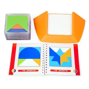 100 De Provocare Codul De Culoare De Jocuri De Puzzle Tangram Puzzle Bord Puzzle Jucarii Copii Copii Dezvolta Logica, Abilitățile De Raționament Spațiale Jucărie