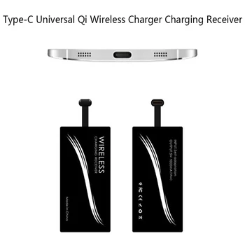 1 buc Tip C universal încărcător wireless Qi de încărcare receptor pentru telefoane 85*45*0.55 mm
