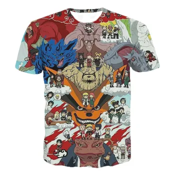 Amuzant-O singură Bucată/Naruto T Shirt Anime Japonez Shirt Barbati T-shirt Luffy Tricouri Tricou Imprimat Tricou Maneca Scurta Top Tee