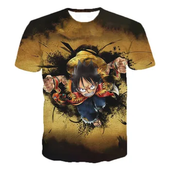 Amuzant-O singură Bucată/Naruto T Shirt Anime Japonez Shirt Barbati T-shirt Luffy Tricouri Tricou Imprimat Tricou Maneca Scurta Top Tee