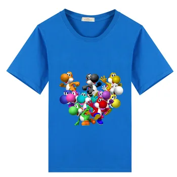 2-10T băieți și o fată T Bumbac yoshi desene animate T-Shirt Copii T-Shirt Îmbrăcăminte pentru Băieți Copii Haine de Vara Topuri