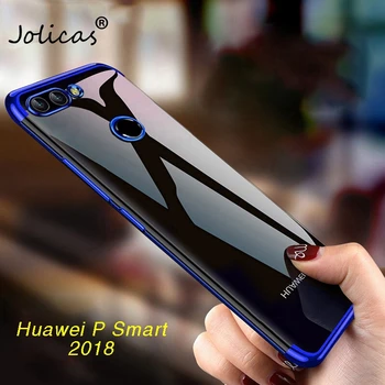 Huawei P Inteligente 2018 Caz Placare Bara de protectie Pentru Huawei Y6 Y7 Y9 2019 Moale Transparent TPU Capacul din Spate Pentru Huawei Y6 Y7 Y9 2018 Cazuri