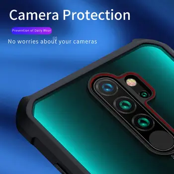 Pentru Xiaomi Redmi Nota 8 Pro Inel Caz Airbag Rezistent La Șocuri Transparent Capacul Barei De Protecție Ecran Protector Din Sticla Temperata Obiectiv Film Xundd