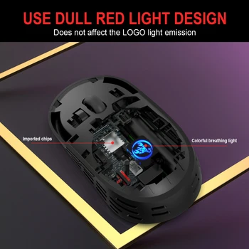 SeenDa T38 2.4 G Wireless Mouse-ul Luminos Gaură de Șoareci 2.4 G de Încărcare 1600 DPI Reglabil Mouse-ul pentru Laptop