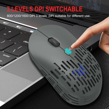 SeenDa T38 2.4 G Wireless Mouse-ul Luminos Gaură de Șoareci 2.4 G de Încărcare 1600 DPI Reglabil Mouse-ul pentru Laptop
