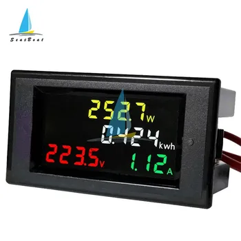 LCD Panou Digital Wattmeter Energie Contor de Energie de Tensiune Voltmetru de Curent Ampermetru Indicator de Frecvență AC 110V 220V 380V 480V 100A
