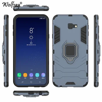Suport de telefon Inel Pentru Samsung Galaxy J4 Plus Caz Magnet Armura de Moda Capac pe Pentru Samsung Galaxy J4 Telefon Plus Caz