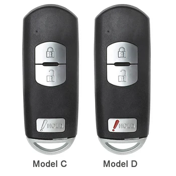 KEYECU 10x pentru Mazda 3 6 CX-3 CX-5 Înlocuire 2/ 3/ 2+1/ 4 Buton Inteligent de la Distanță Cheie Auto Shell Caz Fob Roșu Ține cu Lama Netaiata