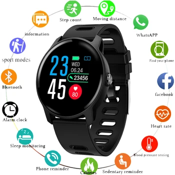 Nouă Bărbați Ceas Inteligent S08 Plus de Fitness Tracker Monitor de Ritm Cardiac, Pedometru IP68 rezistent la apa Femei Smartwatch Pentru Android IOS Pho