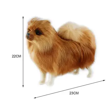 Realist Pomeranian de Simulare Jucărie Câine Cățeluș Realiste Companie de Jucării lucrate Manual Picătură de Câine Jucării pentru animale de Companie de Simulare Umplute Shipp G7D7