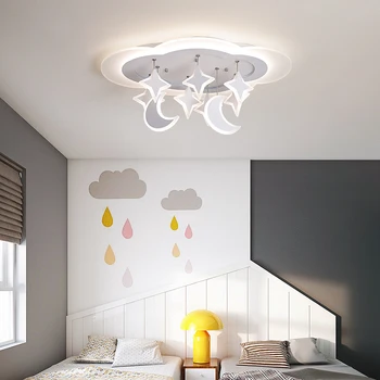 Creative Star Luna Pandantiv cu LED-uri Moderne candelabru pentru dormitor, camera pentru copii lumina camera copiilor Plafon candelabru de iluminat cu led