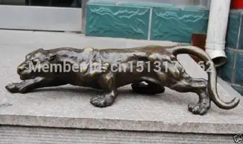 Meserii Arte Rare Sculptură În Bronz Statuia Pantera Leopard, Jaguar Pisica Pasăre Garuda Dumnezeu Statuie De Bronz Finisaj De Vindecare Statuie