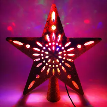 Pomul de crăciun Topper LED Star Lampa de Proiecție de Sus Lumina, Lampa de Proiecție Lumina Petrecere Romantica Decoratiuni de Craciun Pentru Casa