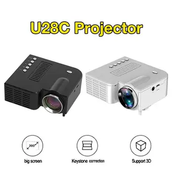 Projecteur UC28C 5V2A Portabil Video Proiector Smart Home Theater Cinema de aprovizionare de Birou Suport Pentru iOS Android telefon proyector