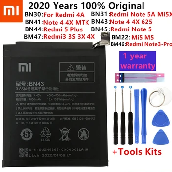Xiao Km Original, Bateria Telefonului Pentru Xiaomi Redmi Note 4 5 4X 3 Pro 3S 3X 4X Km 5 4A Nota 5A / Pro 5 Plus baterii de schimb