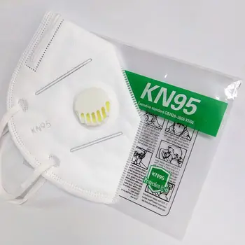 Masca de fata KN95, KN95 praf cu o supapă, permeabil la aer, filtru pot fi conservate împotriva contaminante / Roșu Albastru Negru Alb /