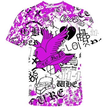 Lil Peep 3D Tricou Barbati Top Tee Copii Rap Lil.peep Streetwear Supradimensionat Tricou Harajuku Amuzant Grafic Cry Baby, Hip HopT-shirt