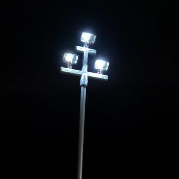 4 BUC HO Model la Scară turnuri de iluminat,Model de Lumini de Stradă Layout Felinar Tren/Gradina/loc de Joaca/Stadion Lumini Deasupra capului