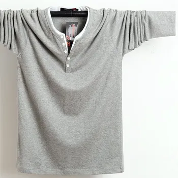 Nouă primăvară de îmbrăcăminte pentru bărbați plus dimensiune mâneci lungi T-shirt în plus libere de mari dimensiuni supradimensionate tricou