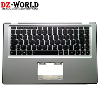 Nou, original, de Argint zonei de Sprijin pentru mâini Cu majuscule DE germană Tastatură cu iluminare din spate pentru Lenovo Yoga 2 13 Yoga2-13 Laptop C Acopere 90205151